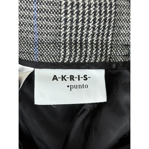 Rare Old Money Luxury AKRIS Punto 100% Wool Plaid Trousers, Women's Size 8 - Picture 9 of 10